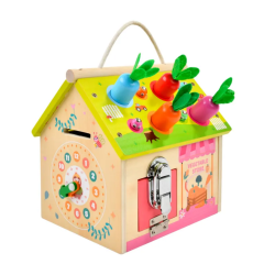 8 в 1 Дървена Montessori Къща за игра
