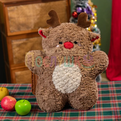 45см коледна плюшена играчка- елен