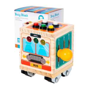 Бизиборд дървена занимателна кола 