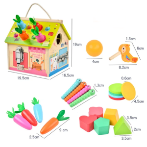 8 в 1 Дървена Montessori Къща за игра