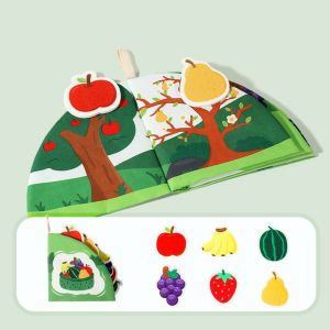 Интерактивна текстилна книжка с плодове